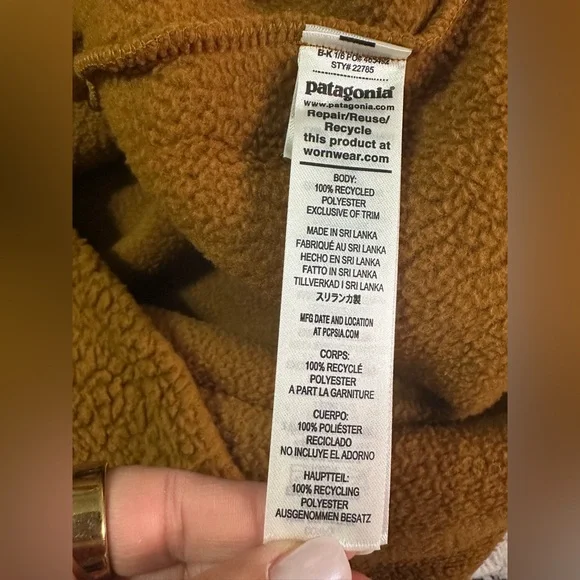 NEW Patagonia Women’s Retro Pile Fleece Shacket Sz S — Shelter Brown — NWT - Picture 11 of 13